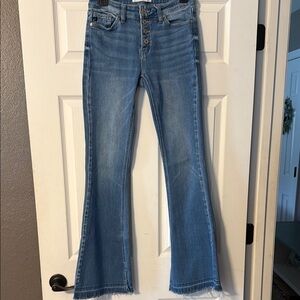 KanCan Women's Flare Jeans - Light Blue